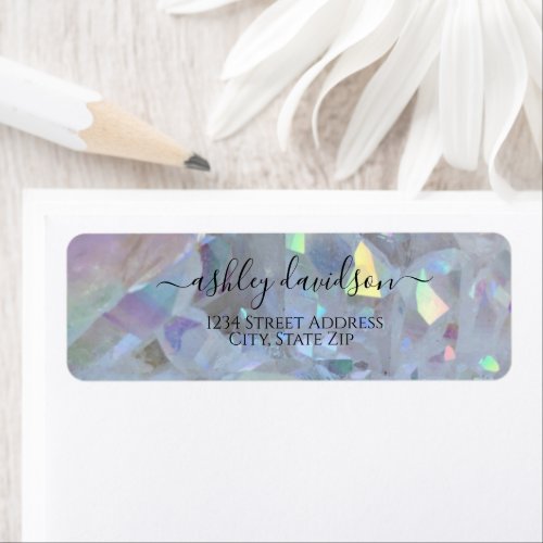 Angel Aura Quartz Crystal Return Address label