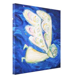 Angel & Baby Art (12" x 12" Square - Edge Wrap) Canvas Print