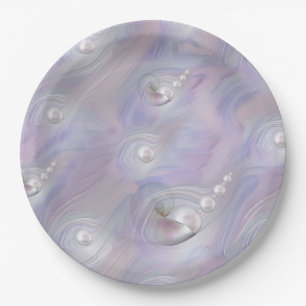 Angel Baby Girls Flying Among Clouds Paper Plates