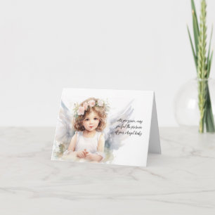 Angel Baby Loss of Child Sympathy Folded Note Card