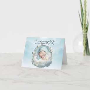 Angel Baby Loss of Child Sympathy Folded Note Card