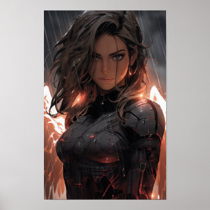 Angel Battle Ready Alita artwork Poster