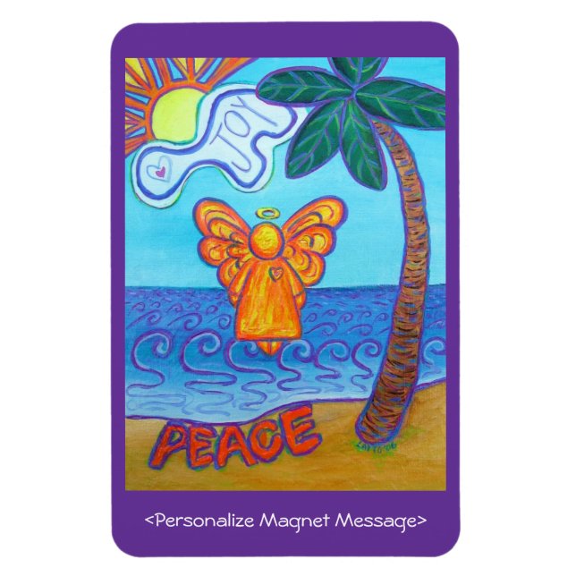 Angel Beach Art Custom Personalized Magnets (Vertical)