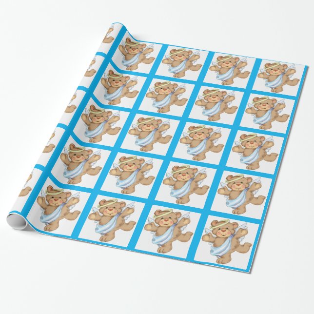 Angel Bear Wrapping Paper (Unrolled)