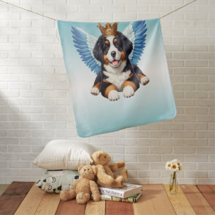 Angel Bernese Mountain Dog Lovers Berner Puppy Baby Blanket
