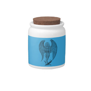 Angel Black and blue design Candy Jar