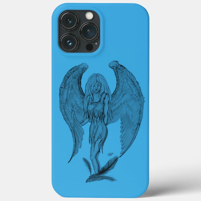 Angel black and blue design Case-Mate iPhone case (Back)