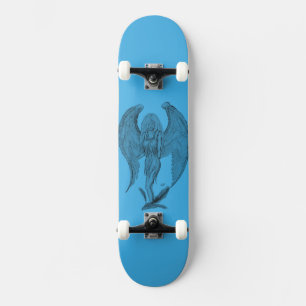 Angel - black and blue design skateboard deck