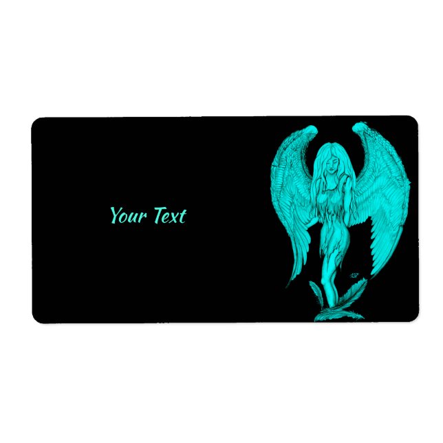 Angel , Black and Green design Label (Front)