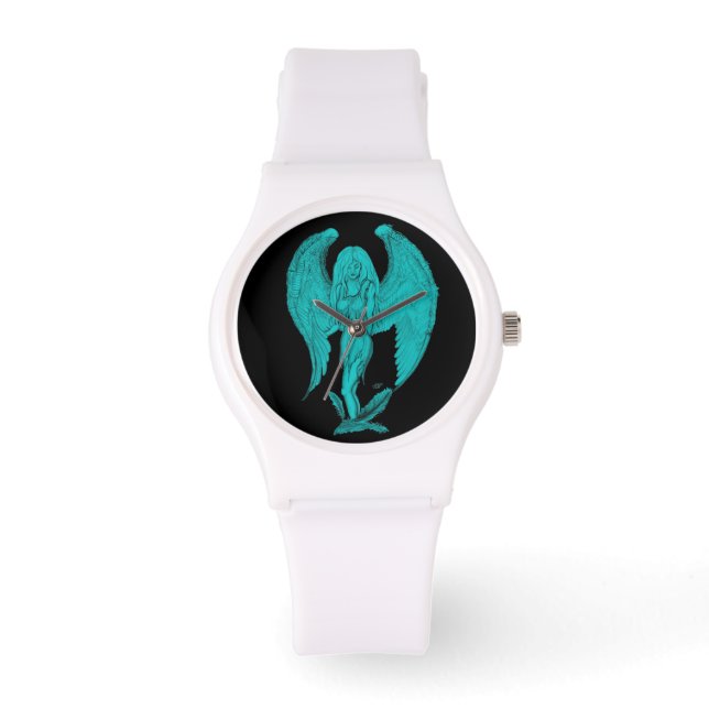 Angel black and green design watch (Front)