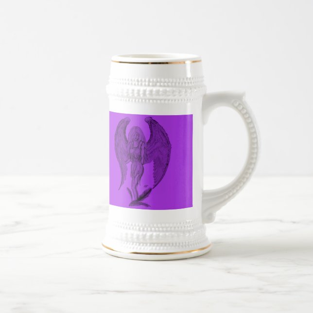 Angel black and purple design beer stein (Right)