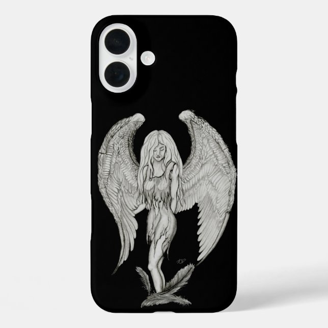 Angel - Black and White Design Case-Mate iPhone Case (Back)