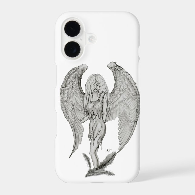 Angel - Black and White Design Case-Mate iPhone Case (Back)