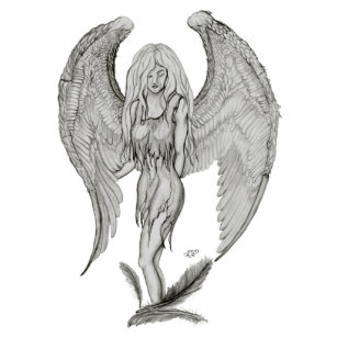 Angel black and white Design Cutout