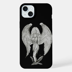 Angel - Black and White Design iPhone 15 Plus Case