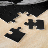 Angel black and white design jigsaw puzzle (Side)