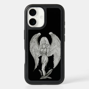 Angel - Black and White Design iPhone 16 Case