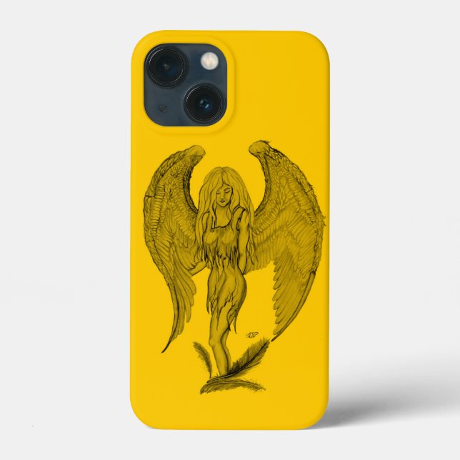 Angel - black and yellow design Case-Mate iPhone case (Back)