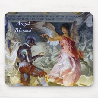 Angel Blessed Mouse Pad