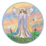 Angel Blessing Classic Round Sticker