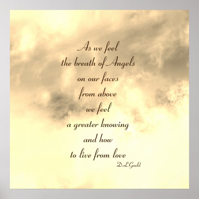 Angel blessing poem art poster (Front)
