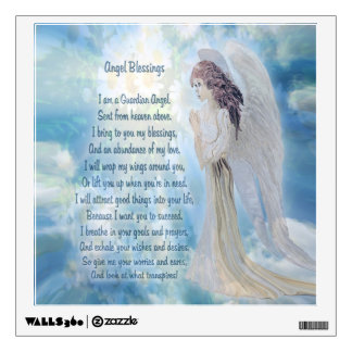 Angel Blessings Poem Wall Sticker