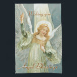 Angel Blessings Towel<br><div class="desc">Wishing you angel blessings dish towel.</div>