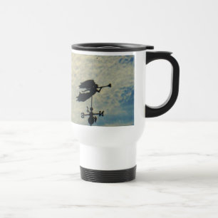 Angel BLOWING HORN WEATHER VANE Travel Mug