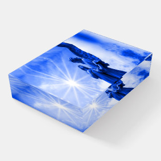 Angel blue paperweight