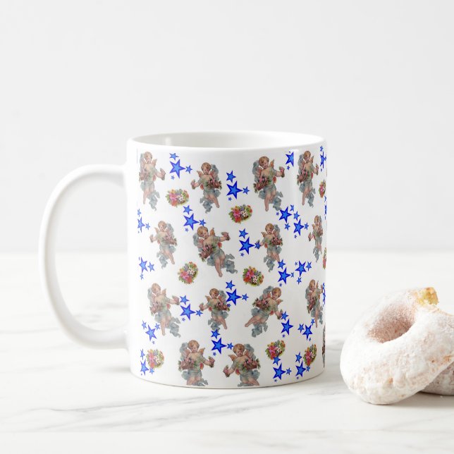 Angel Blue Star Mug (With Donut)