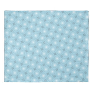 Angel blue teal swirl pattern duvet cover