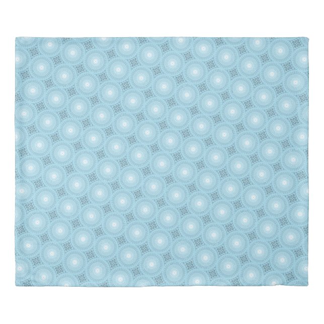 Angel blue teal swirl pattern duvet cover (Front)