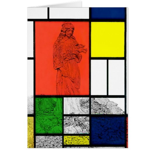 Angel Bouquet Stained Glass All Occasion Card (Front)