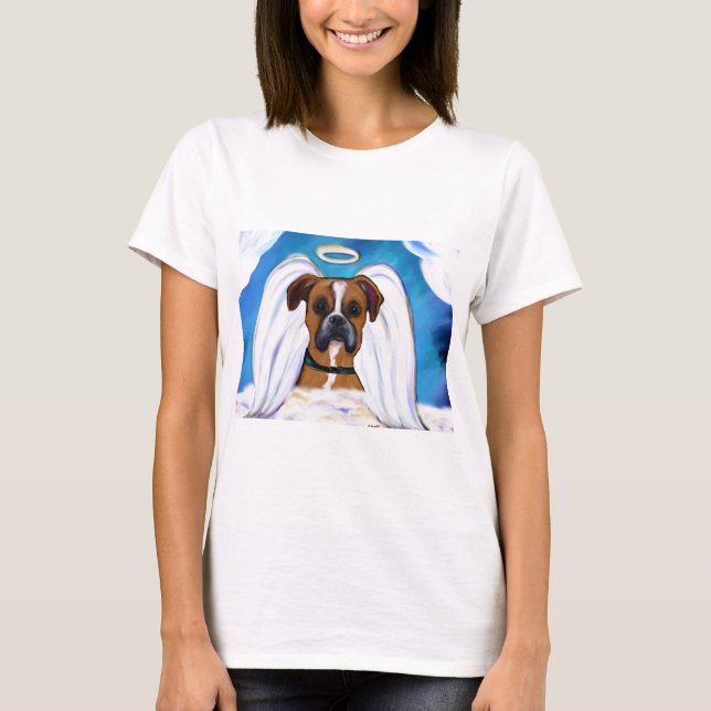 Angel Boxer Dog T-Shirt (Front)
