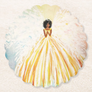 Angel Bright Paper Coaster Set (6)