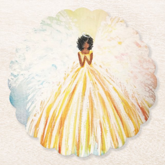 Angel Bright Paper Coaster Set (6) (Front)