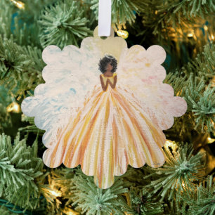 Angel Bright Paper Ornament 
