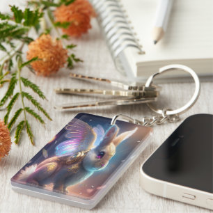 Angel Bunny Keychain