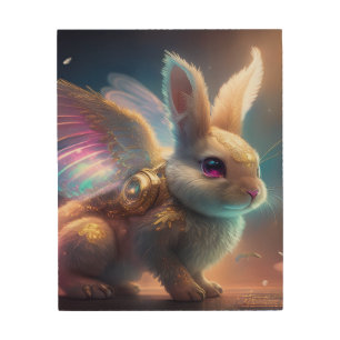 Angel Bunny Wood Wall Art