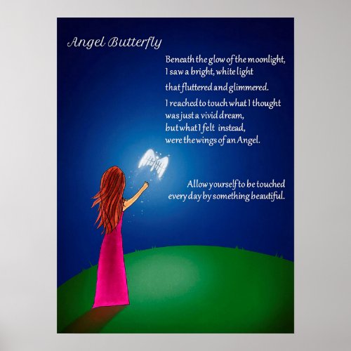 Angel Butterfly Poster