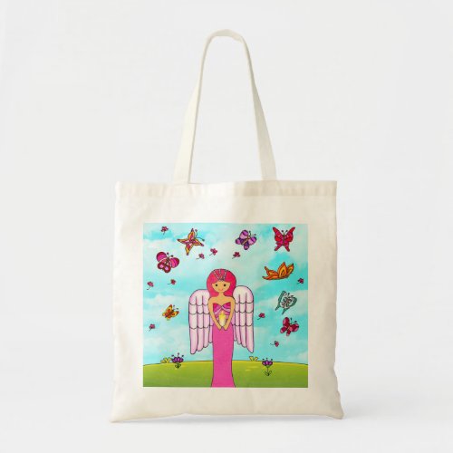 Angel Butterfly Tote Bag