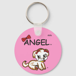 Angel Button Keychain