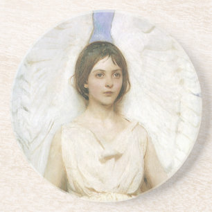 Angel by Abbott Thayer, Vintage Victorian Fine Art Drink Coaster