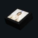 Angel by Abbott Thayer, Vintage Victorian Fine Art Keepsake Box<br><div class="desc">Angel (1887) by Abbott Thayer is a vintage Victorian Era fine art realism painting. A beautiful angelic religious portrait Christmas holiday angel with open wings.
About the artist:
Abbott Handerson Thayer (1849-1921) was an American portrait artist best known for his angel paintings.</div>