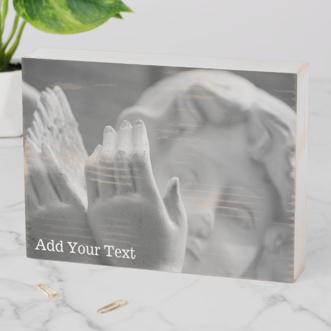 Angel by Shirley Taylor Wooden Box Sign (In Situ Horizontal)