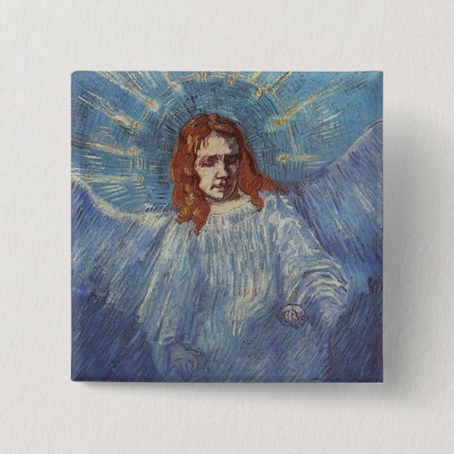 Angel by Vincent van Gogh Button (Front)