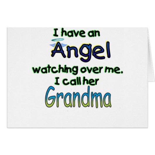 ANGEL CALLED GRANDMA CARDS (Front Horizontal)