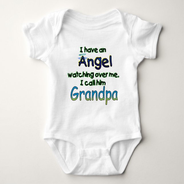 ANGEL CALLED GRANDPA BABY BODYSUIT (Front)