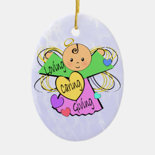 Angel Caregiver Ceramic Ornament