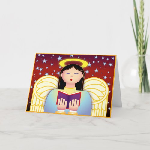 Angel Caroler Holiday Card